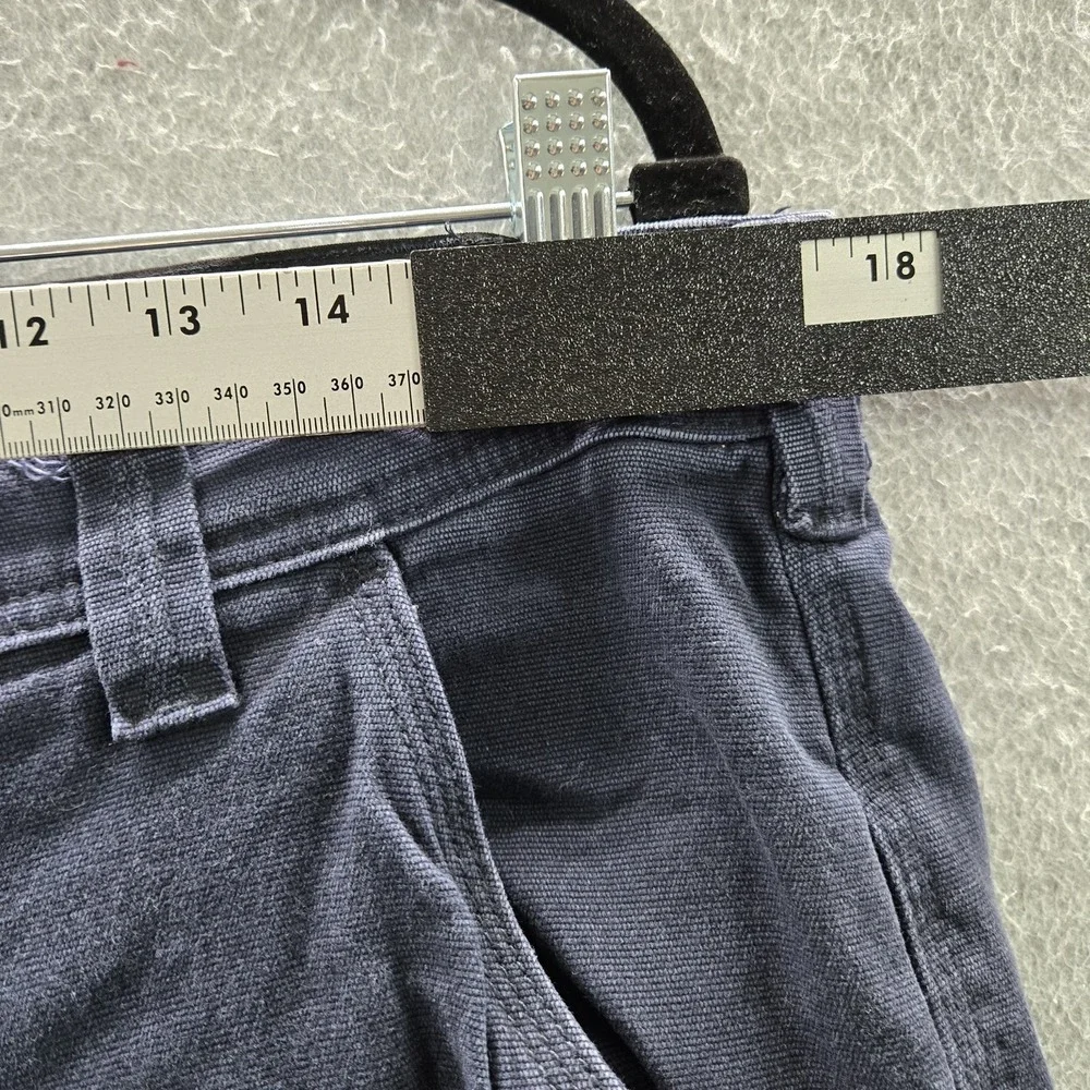 CAT Men Pants 34X30 Navy Blue Khakis Twill Workwear Button Zipper Logo 28